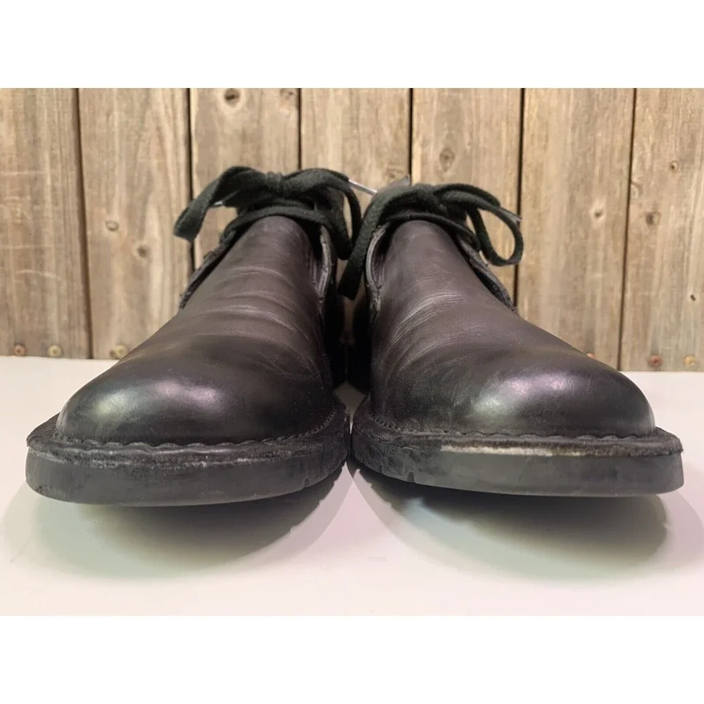 John Varvatos Men black leather slip-on oxford boot casual dress shoes 10M